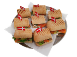 Panini med laks og avokado til forret